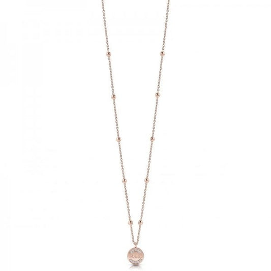 Guess Rose Gold Plated Swarovski Crystals Necklace