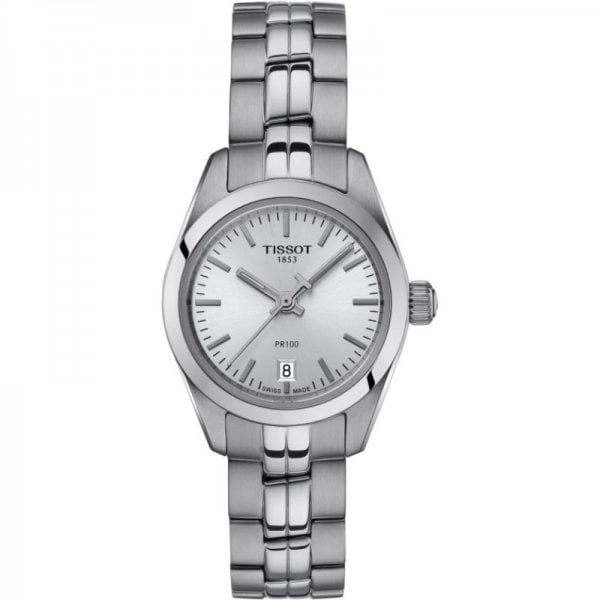 Women's PR 100 Date Bracelet Strap Watch, Silver