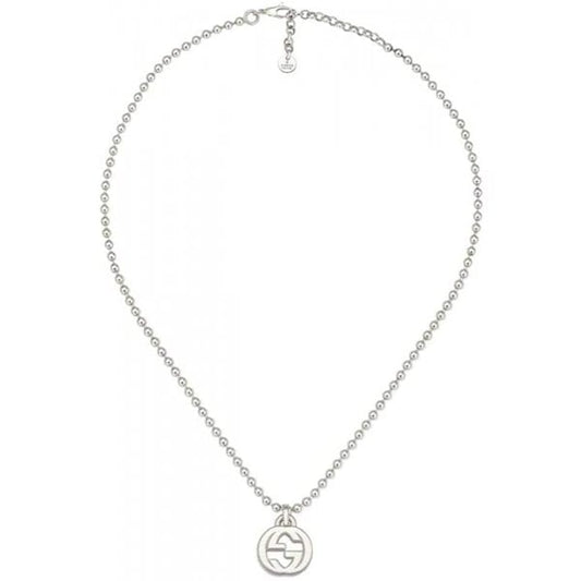 Interlocking G Sterling Silver Necklace 45cm