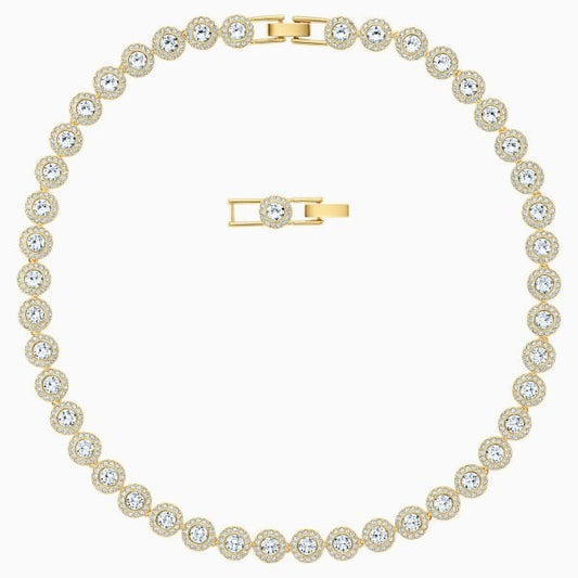 Angelic Necklace - White, Gold-tone plated