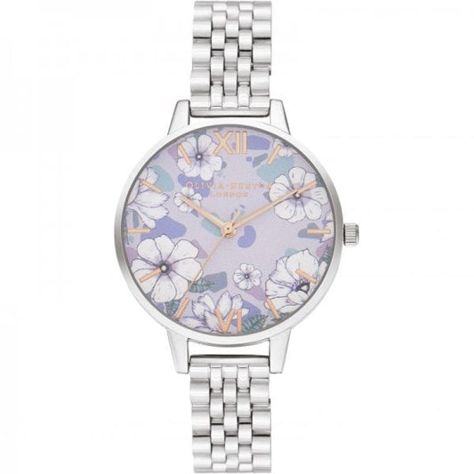 Groovy Blooms Silver Watch