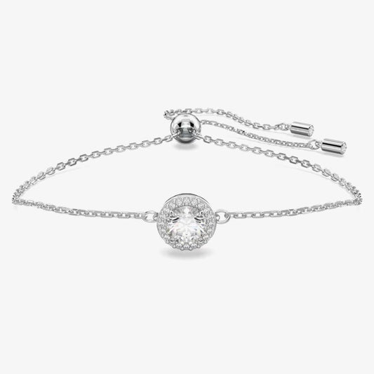 Constella bracelet, Round cut, Pavé, White