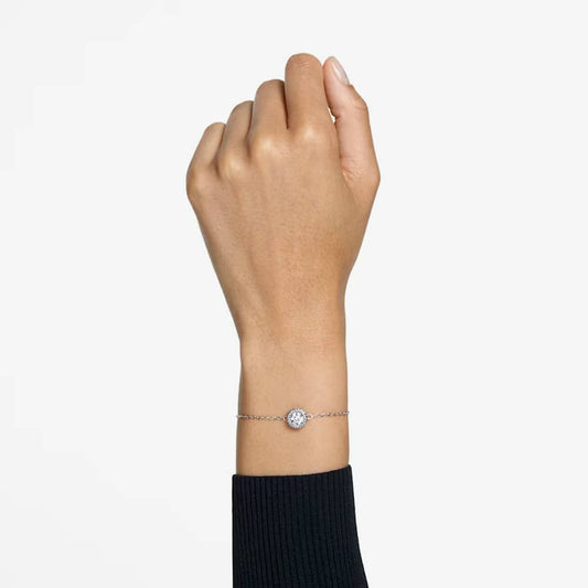 Constella bracelet, Round cut, Pavé, White