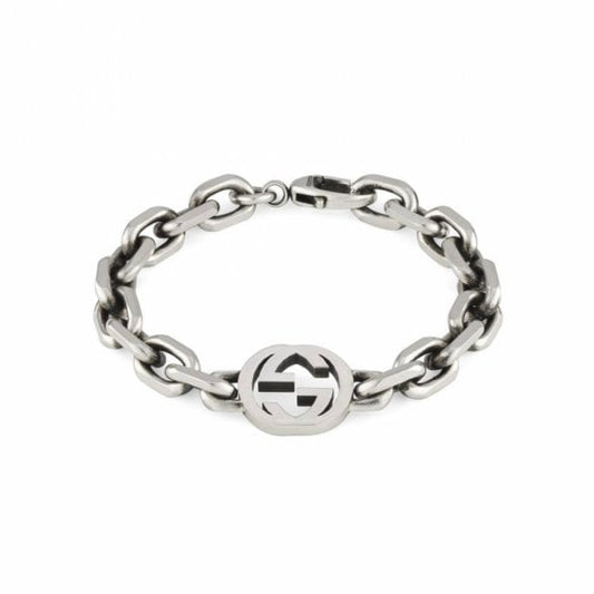 Gucci Interlocking G Sterling Chain Bracelet 18cm