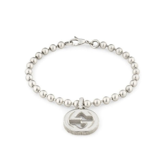 Gucci GG Silver Beaded Bracelet