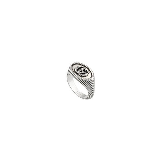 Gucci GG Marmont Aged Silver Ring S23