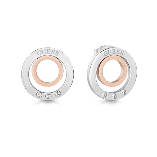 Eternal Circles Two Tone Stud Earrings