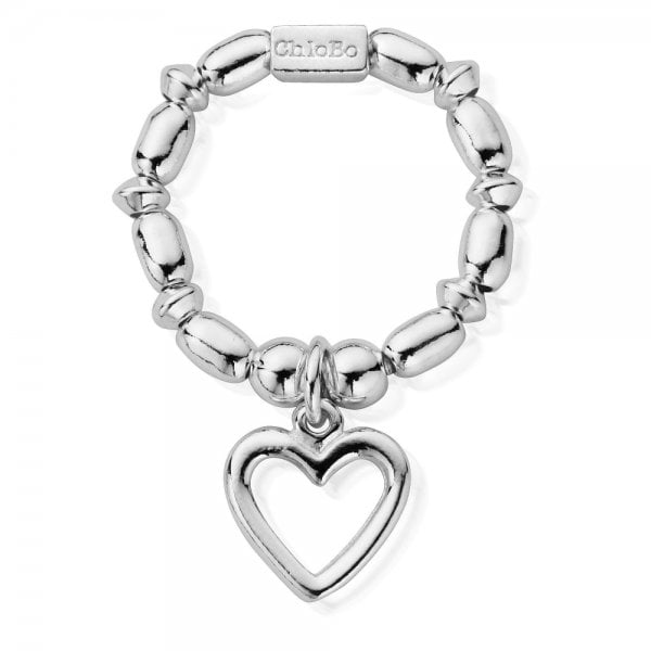 Chlobo Mini Rice Open Heart Ring