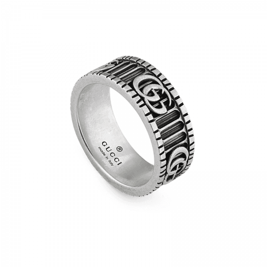 Gucci GG Marmont Aged Silver Ring S17