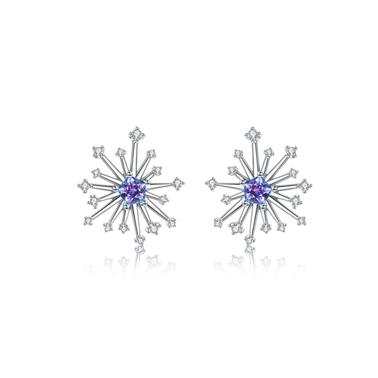Carpe Diem Silver Sparkler Stud Earrings