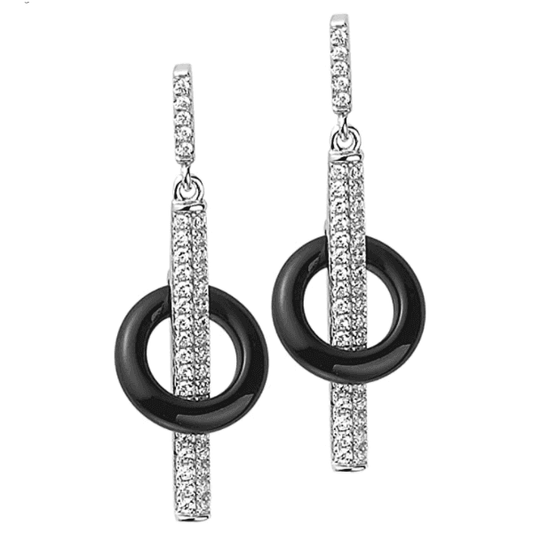 Sterling Silver Onyx Earrings