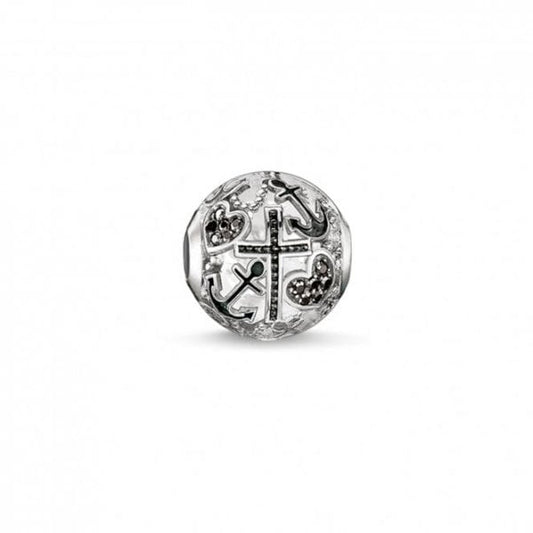 Thomas Sabo Black Hope Faith and Love Bead
