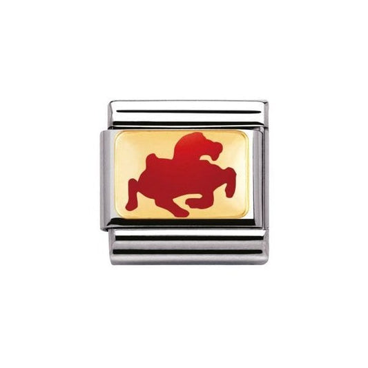 Gold Red Horse Charm