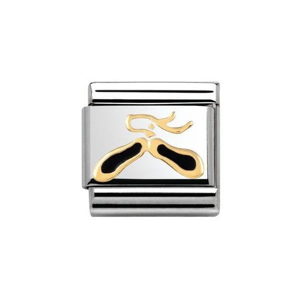 Gold Sports Black Ballet Charm