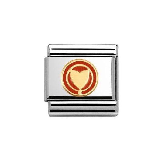 Gold Elegance Enamel Red Endless Love Charm