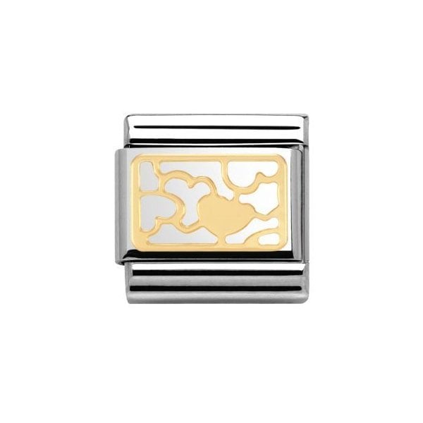 Classic Gold Interlocking Hearts Charm