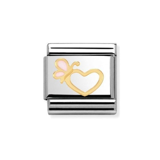 Love Heart With Butterfly Charm