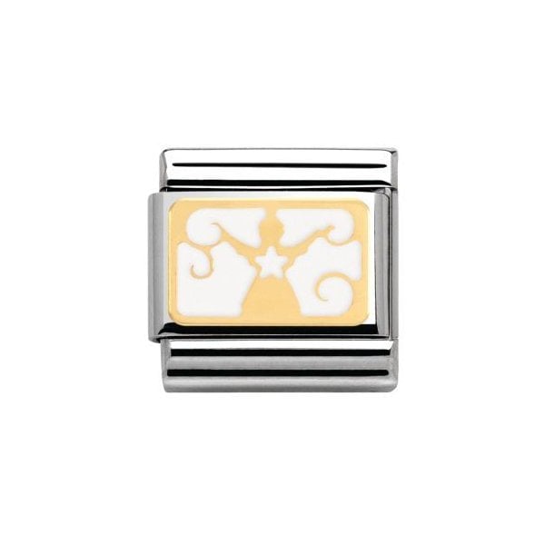 Classic Gold Enamel Christmas White Angel