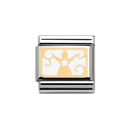 Classic Gold Enamel Christmas White Angel