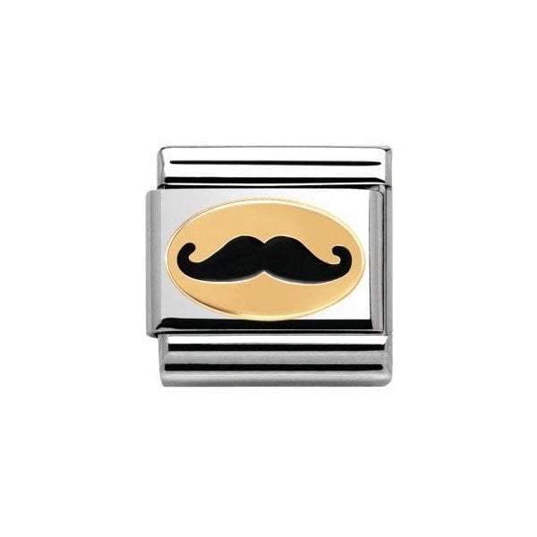 Gold Monsieur Moustache Charm