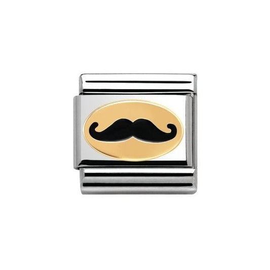 Gold Monsieur Moustache Charm