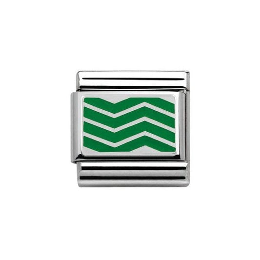 Silver ZigZag Lines Charm