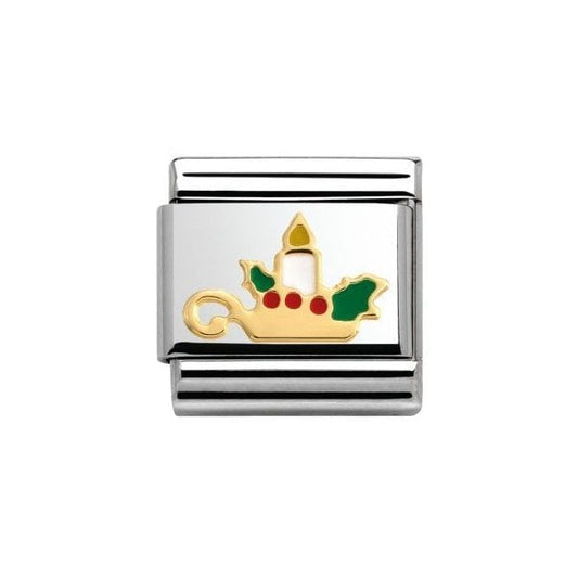 Gold Classic Christmas Candle Charm