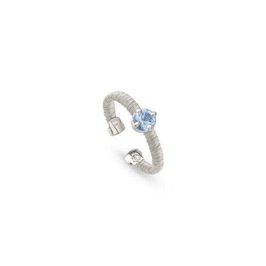 Sterling Silver with Light Blu