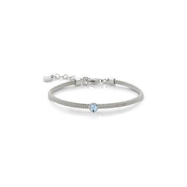 Sterling Silver with Light Blu