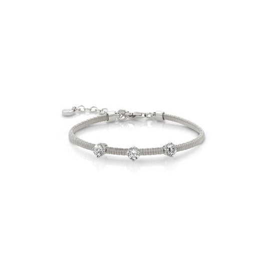 Sterling Silver with White Sto