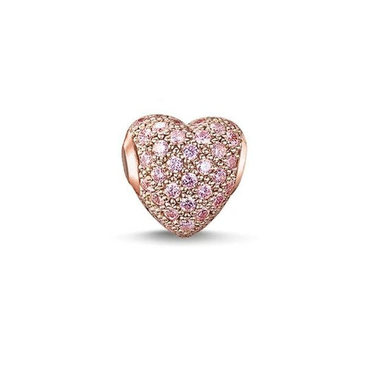 Thomas Sabo Bead Hot Pink Pavé Heart