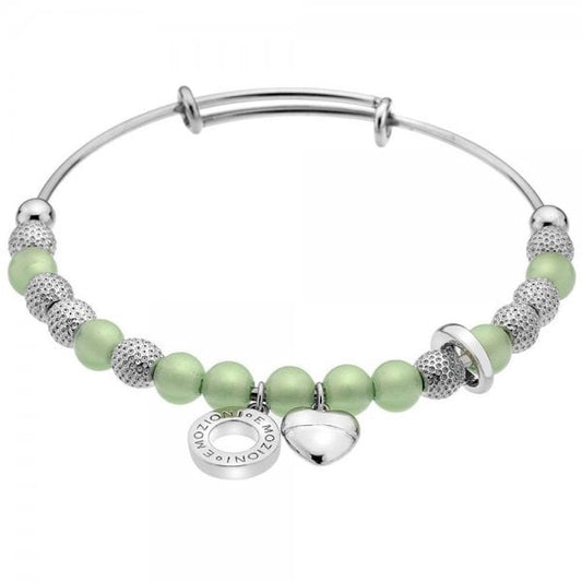 Hot Diamonds Emozioni Silver Plated Sage Ula Bangle