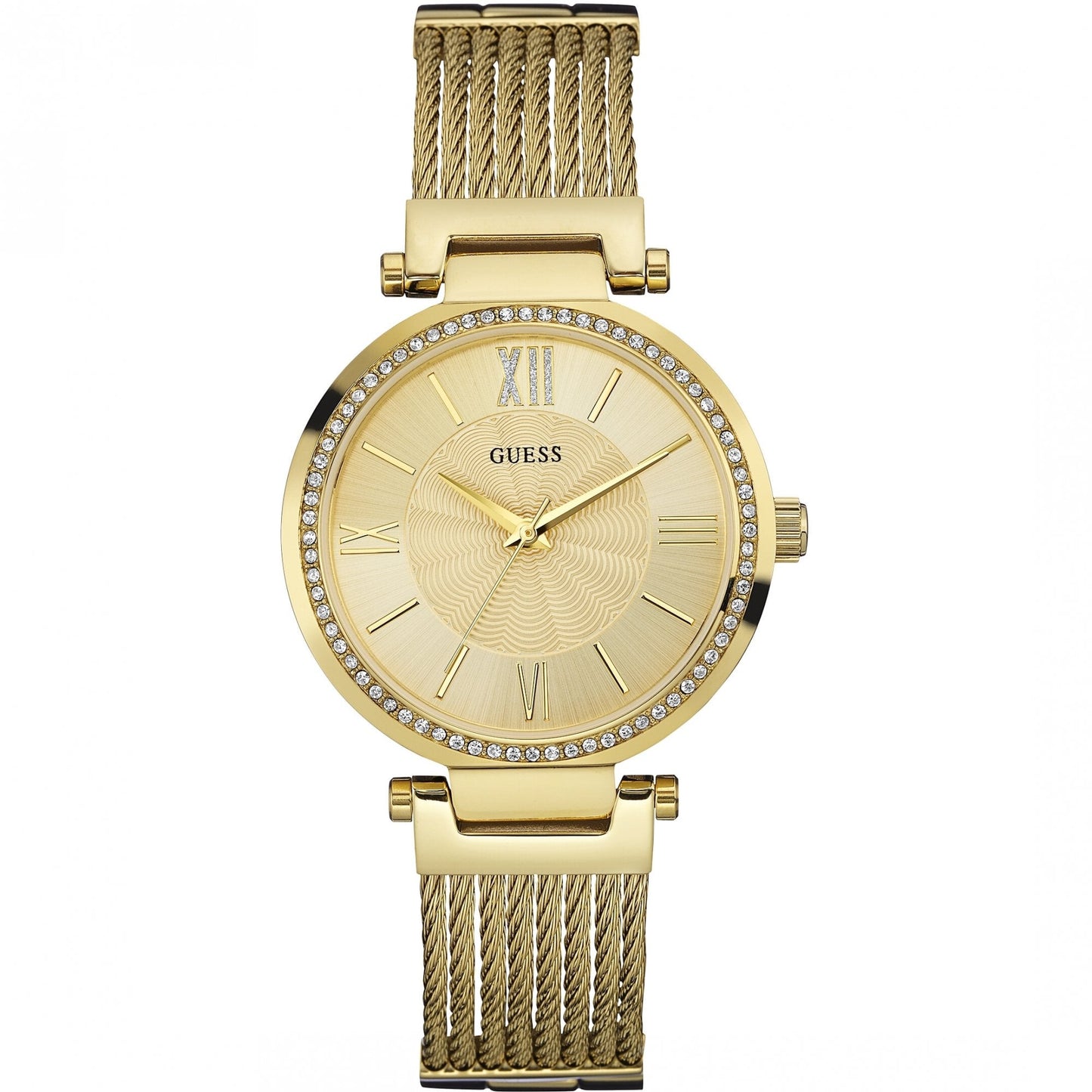 GUESS LADIES SOHO GOLD TONE WA