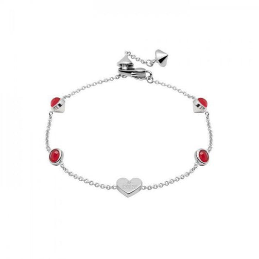 Trademark Heart Silver Red Crystal Bracelet