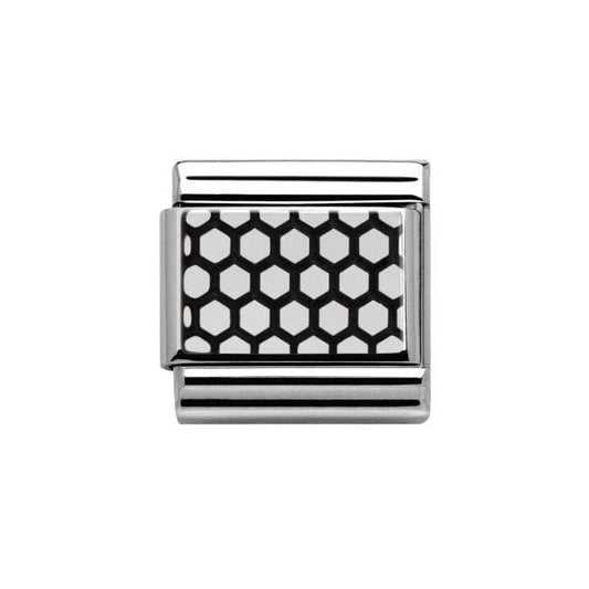Silver Oxidised Lace Design Charm