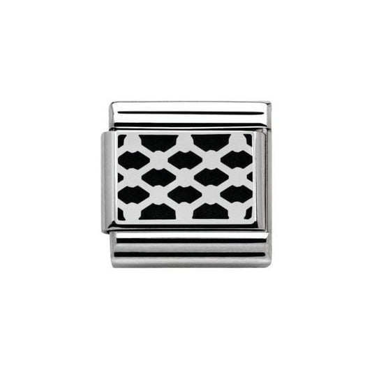 Silver Plot Grid Charm