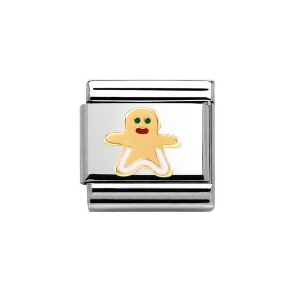 Gold Gingerbread Man Charm