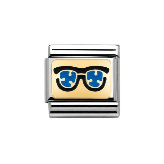 Gold and Blue Sunglasses Charm