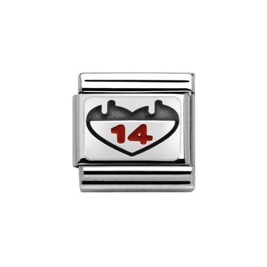 Silver Heart 14th Valentines Day Charm