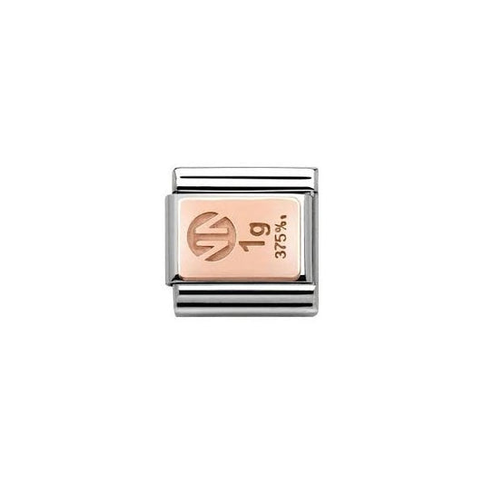 Classic Rose Gold 1g Bar Charm