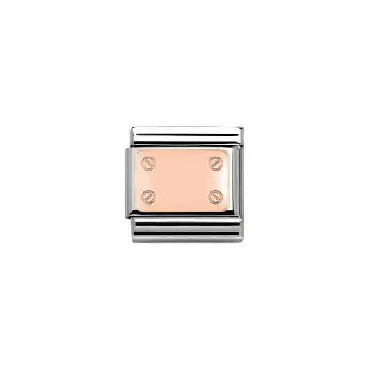 Rose Gold With Screws Charm