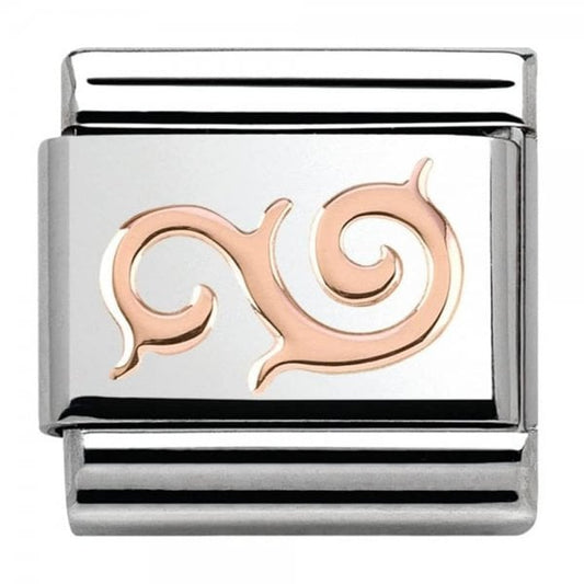 Rose Gold Swirl Charm
