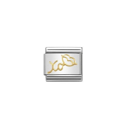Classic Gold XO with Lips Charm