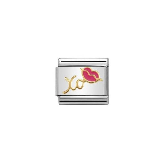Pink XO with Lips Charm
