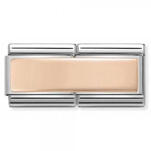 Classic Rose Gold Engravable Double Plate Charm