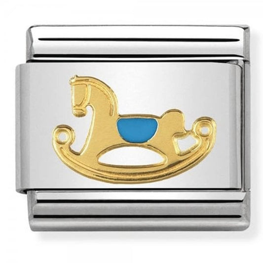 Light blue rocking horse