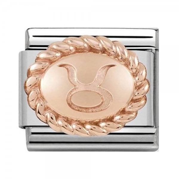 Composable Classic Oval Zodiac Gold Taurus Rose Gold Charm