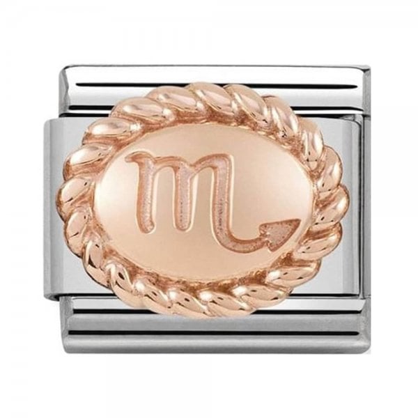 Composable Classic Oval Zodiac Rose Gold Scorpio Charm