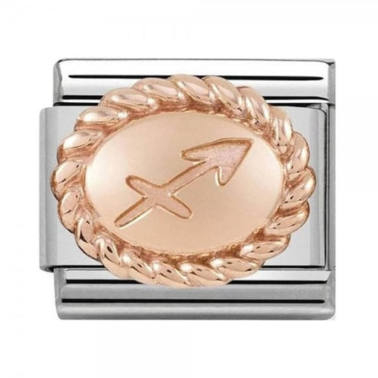 Composable Classic Oval Zodiac Gold Sagittarius Rose Gold Charm