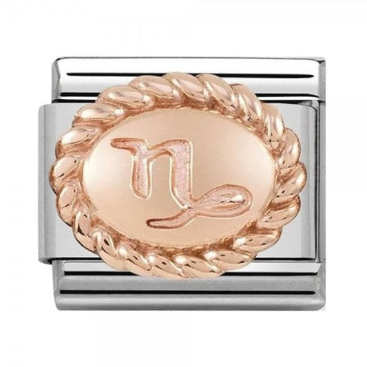 Composable Classic Oval Capricorn Rose Gold Charm